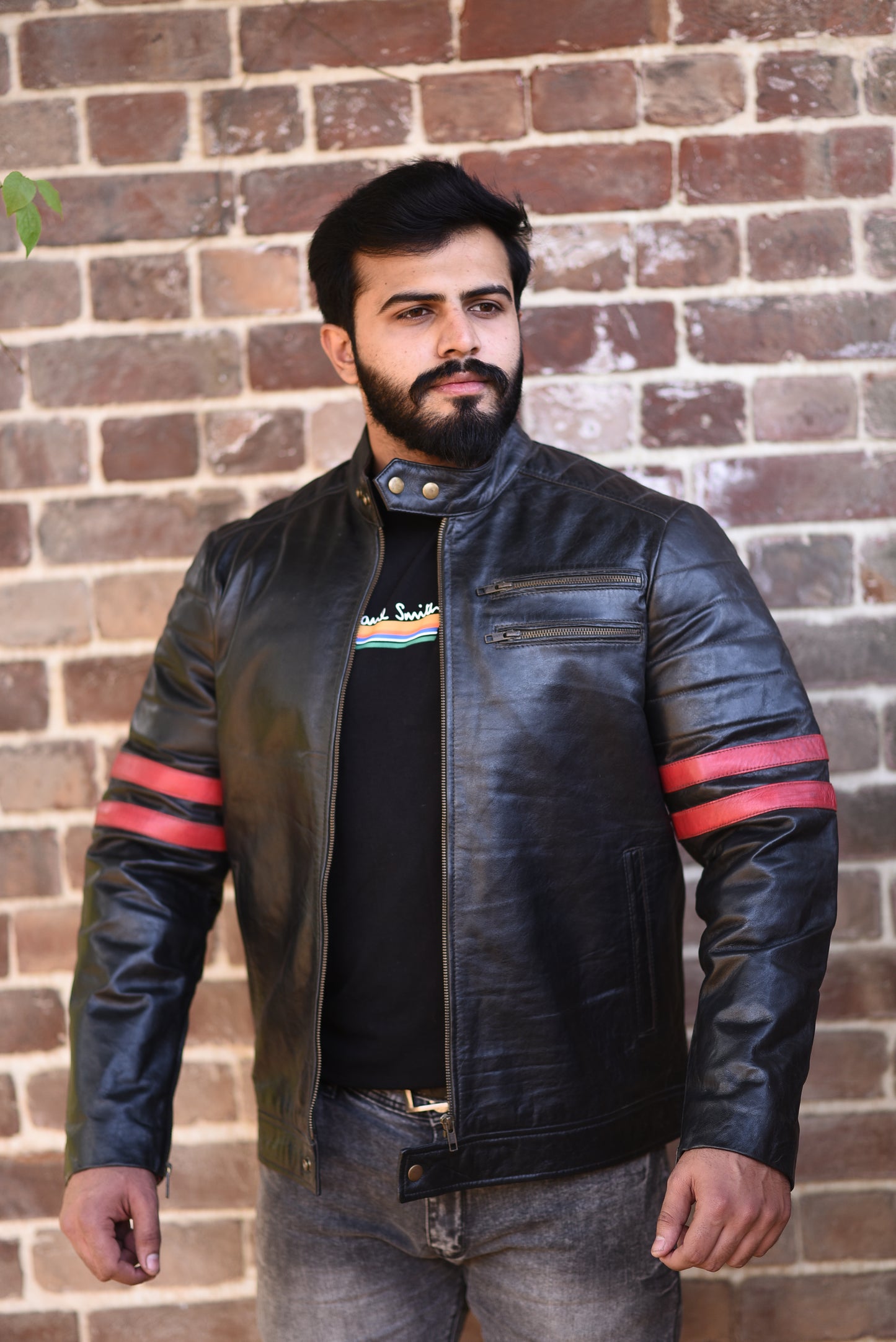 Vortex Arm Leather Jacket