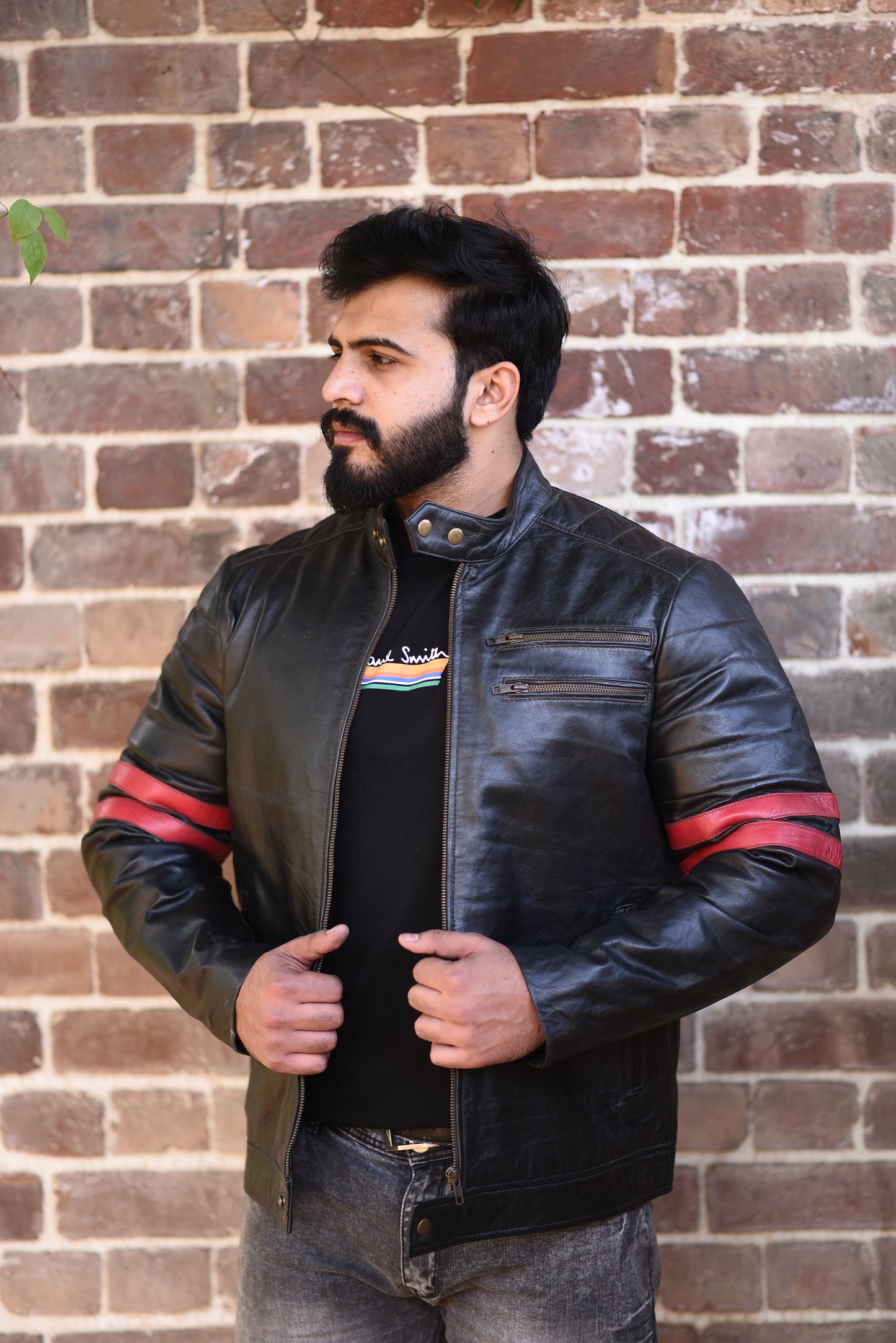 Vortex Arm Leather Jacket