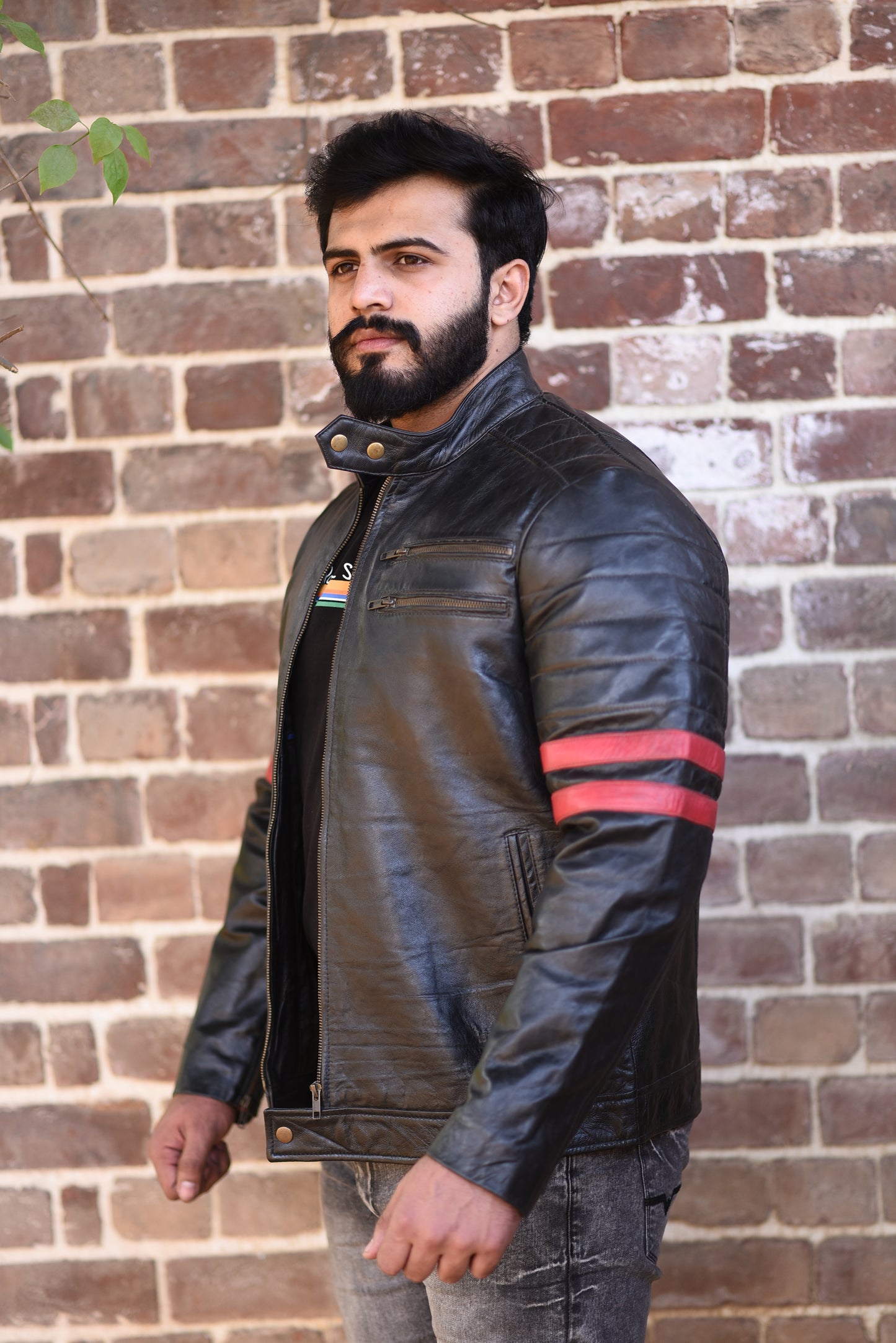 Vortex Arm Leather Jacket