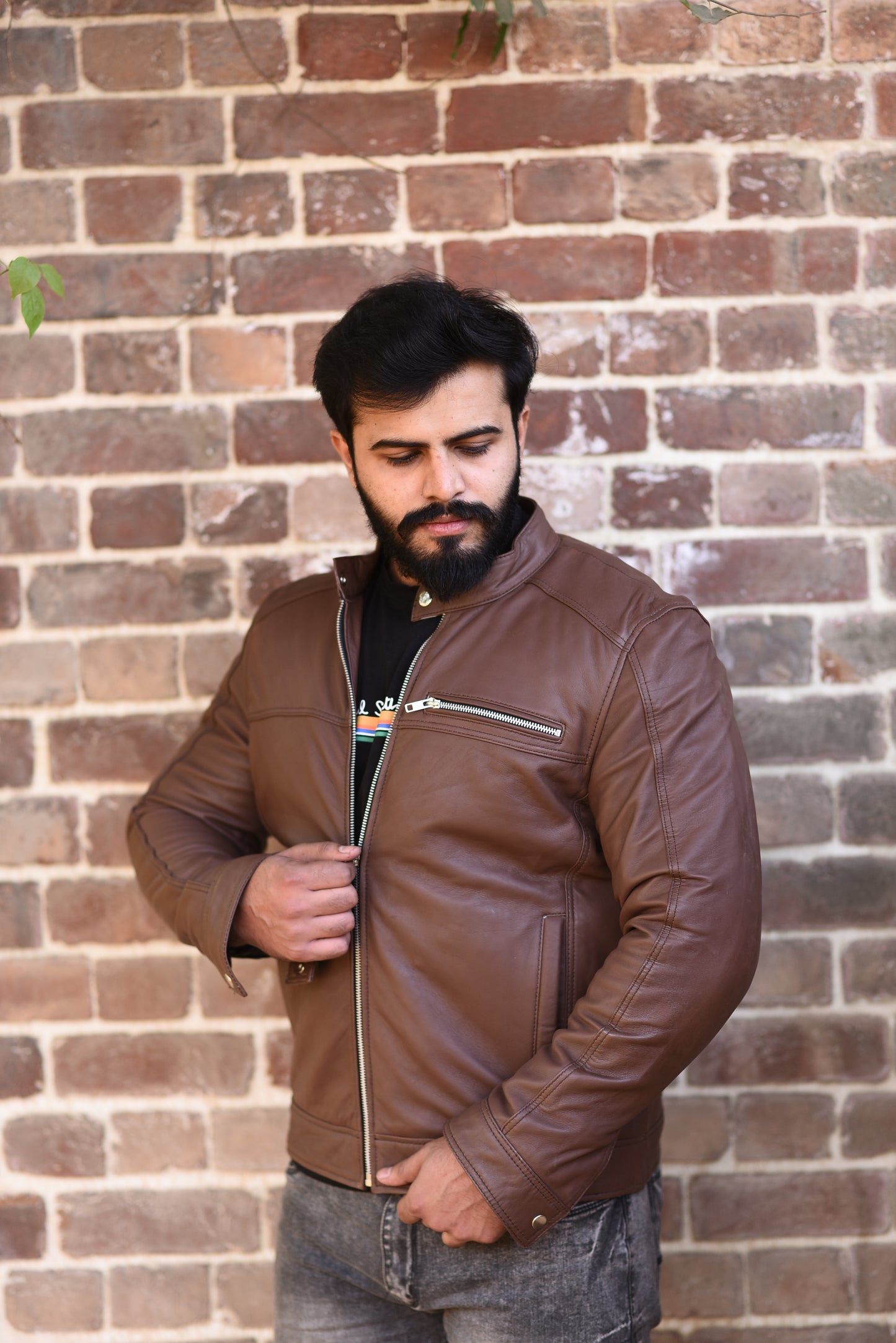 Timber Biker Leather Jacket